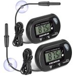 AikTryee 2-Pack Aquarium Thermometer with 3.3ft Cord for Fish Tanks