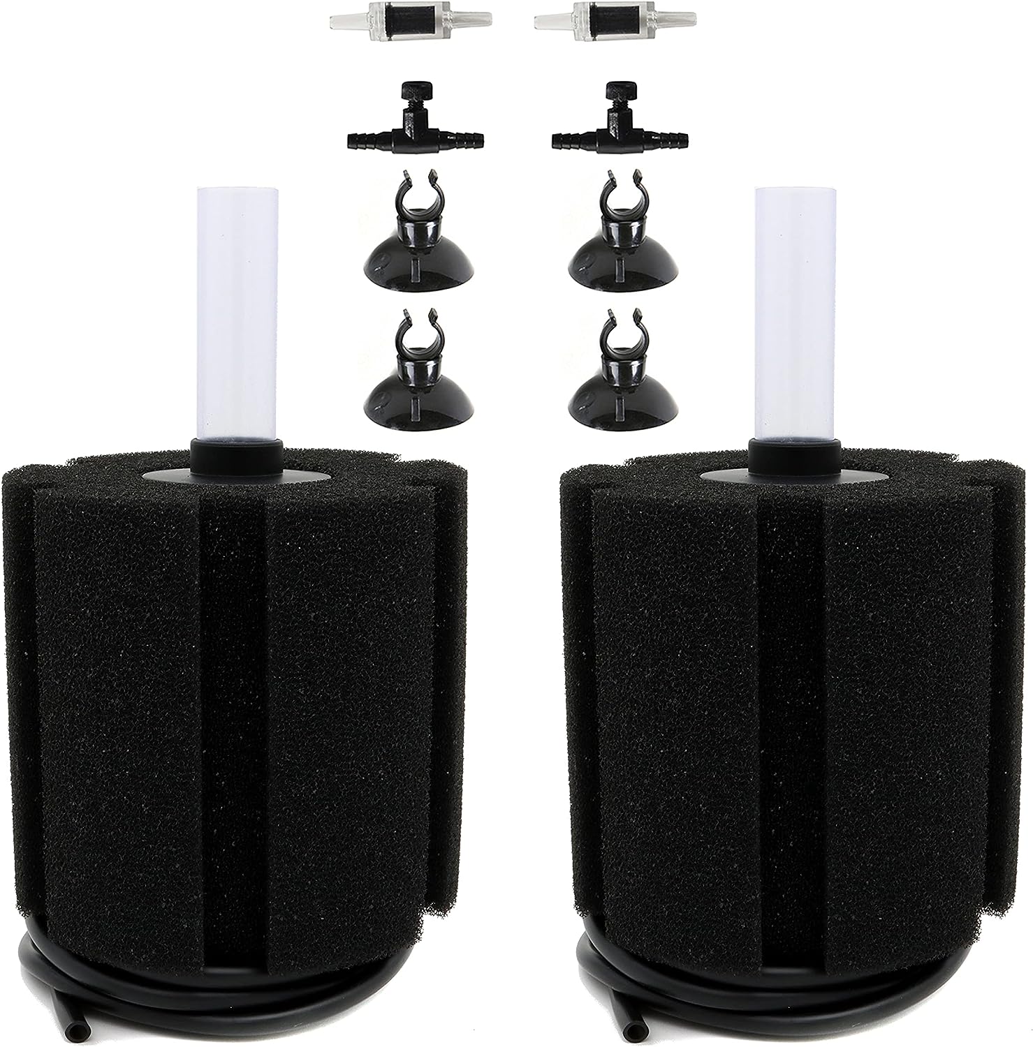 ALEGI Aquarium Sponge Filter: Air Stone, Tubing for Betta, Nano, Shrimp, Fry Tank