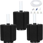 AQUAPAPA Bio Sponge Filter: Ideal for Betta Fry Aquariums, 3-Pack (L)