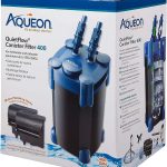 Aqueon QuietFlow Canister Filter: Ideal for 55-100 Gallon Aquariums.