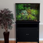 Finomenal Black Aquarium Stand with Open Shelf – 20/37 Gallon
