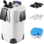 Flexzion 265GPH Canister Filter: Ideal for 75 Gallon Fish Tanks