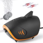 HITOP 110GPH: Quiet 2-outlets Aquarium Air Pump for 20-200 Gallon Tank