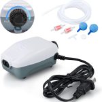HITOP Dual Outlet Aquarium Electric Air Pump: Whisper Quiet Oxygen Pump