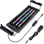 Honpal LED Aquarium Light: Extendable Brackets, Full Spectrum, Black