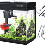 iPriro Glass Betta Aquarium Starter Kit: LED Light, Temp Display, 1.5 Gallon