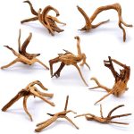 Kathson Natural Wood Driftwood Tree Fish Tank Decoration (4pcs)
