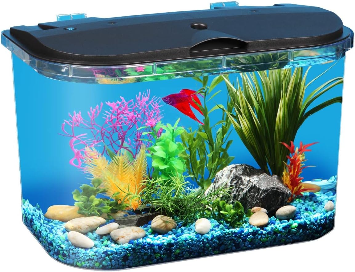 Koller Products 5-Gallon Aquarium Starter Kit: Ideal for Tropical Fish.