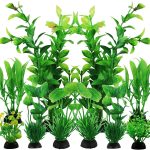 PietyPet: 10pcs Green Fish Tank Decorations for Aquarium
