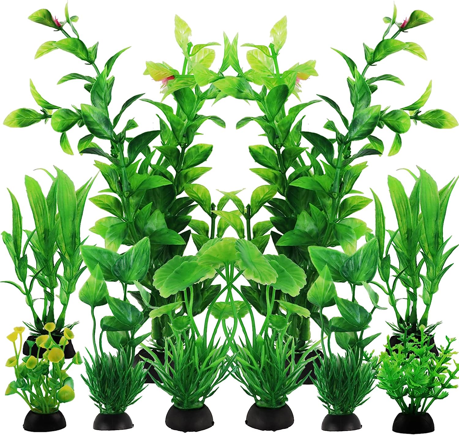 PietyPet: 10pcs Green Fish Tank Decorations for Aquarium