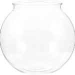 POPETPOP Small Transparent Fish Bowl Plastic Aquarium for Betta Fish, Goldfish, Candy