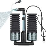 QANVEE Aquarium Sponge Filter Bubbler: Ultra Quiet Pump for Fish Shrimp Breeding Tank