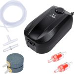 Uniclife Dual Outlet Aquarium Air Pump: Aerator for 200 Gallon Tank