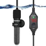 YukiHalu Submersible Aquarium Heater: Small Size, Overheating Protection, LED Display (100Watts)
