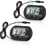 Zacro Petbank: 2 Pack Digital Aquarium Thermometer with Large LCD Display