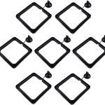 Zelerdo 7 Pack Aquarium Fish Feeding Ring – Square Shape, Black