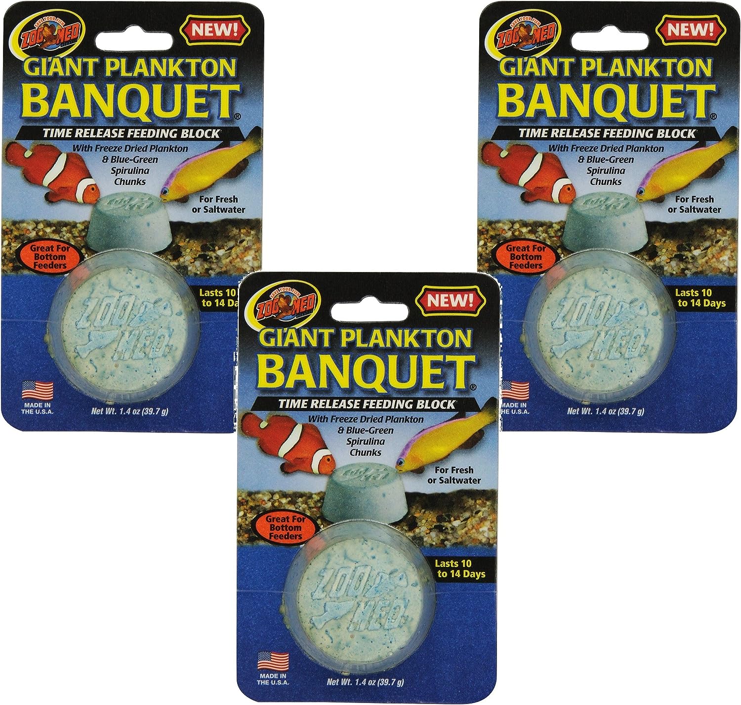 Zoo Med Plankton Banquet Block Feeders – Giant Size (3 Pack)