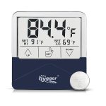 hygger LCD Touchscreen Stickable Aquarium Thermometer with High/Low Temperature Alarm