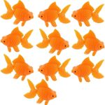 XMHF 10PCS Artificial Floating Plastic Orange Goldfish Ornament for Fish Tank