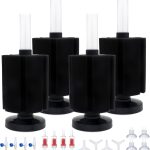 ALEGI 4pcs Large Aquarium Sponge Filter with Suction Cups, Check Valves