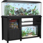 GDLF Heavy Duty Metal Aquarium Stand with Cabinet, 850LBS Capacity