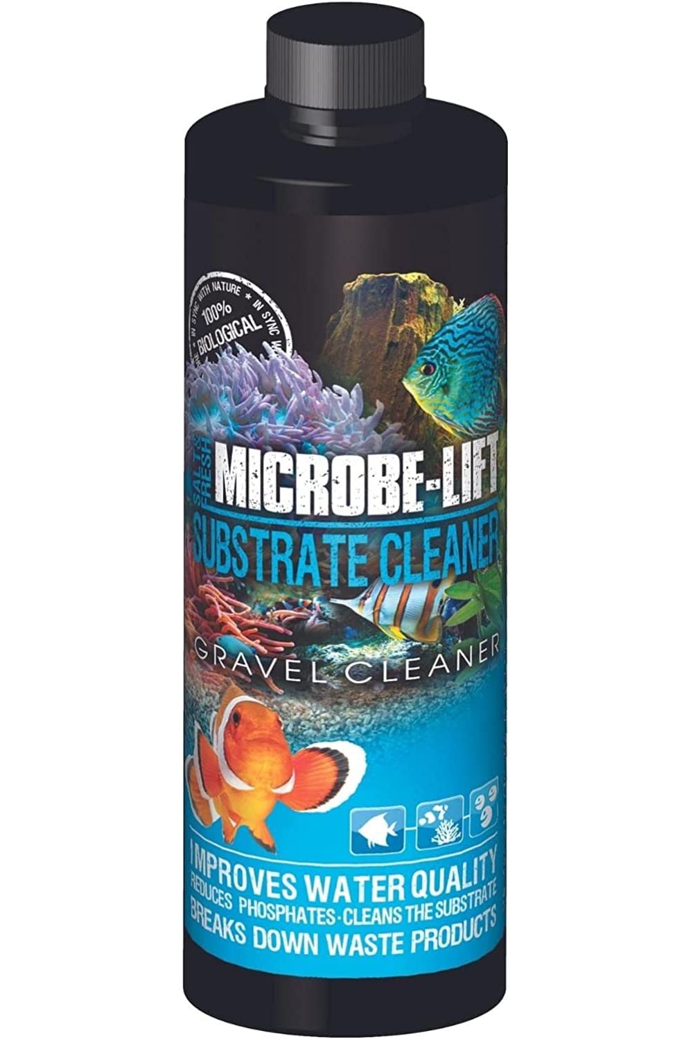 MICROBE-LIFT 16oz Gravel & Substrate Cleaner for Freshwater/Saltwater Tanks
