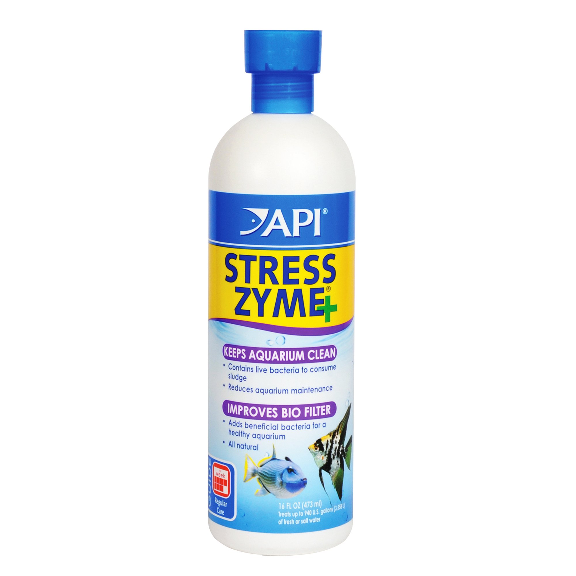 API STRESS ZYME: Bacterial Cleaner for Freshwater and Saltwater Aquariums (4 oz)