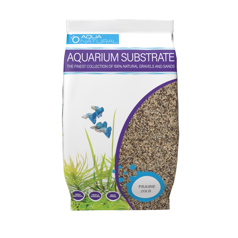 Aqua Natural Prairie Sand: 20lb Substrate for Aquascaping, Aquariums, Vivariums, and Terrariums.