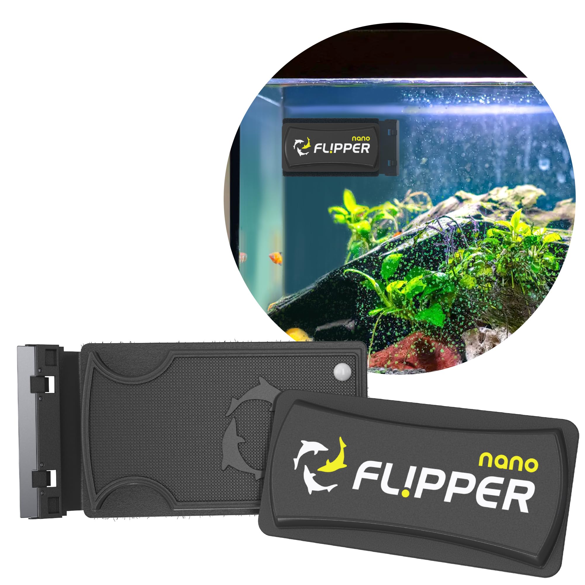 FL!PPER Flipper’s Magnetic Fish Tank Cleaner – Powerful Glass Aquarium Algae Scraper