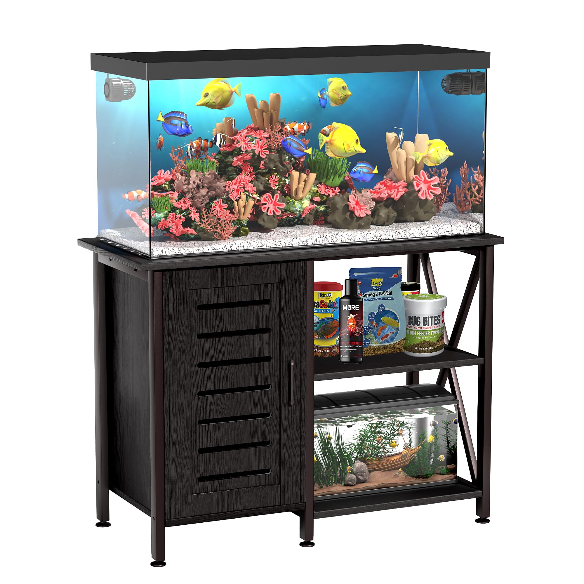 Herture 40-50 Gallon Fish Tank Stand with Cabinet Storage