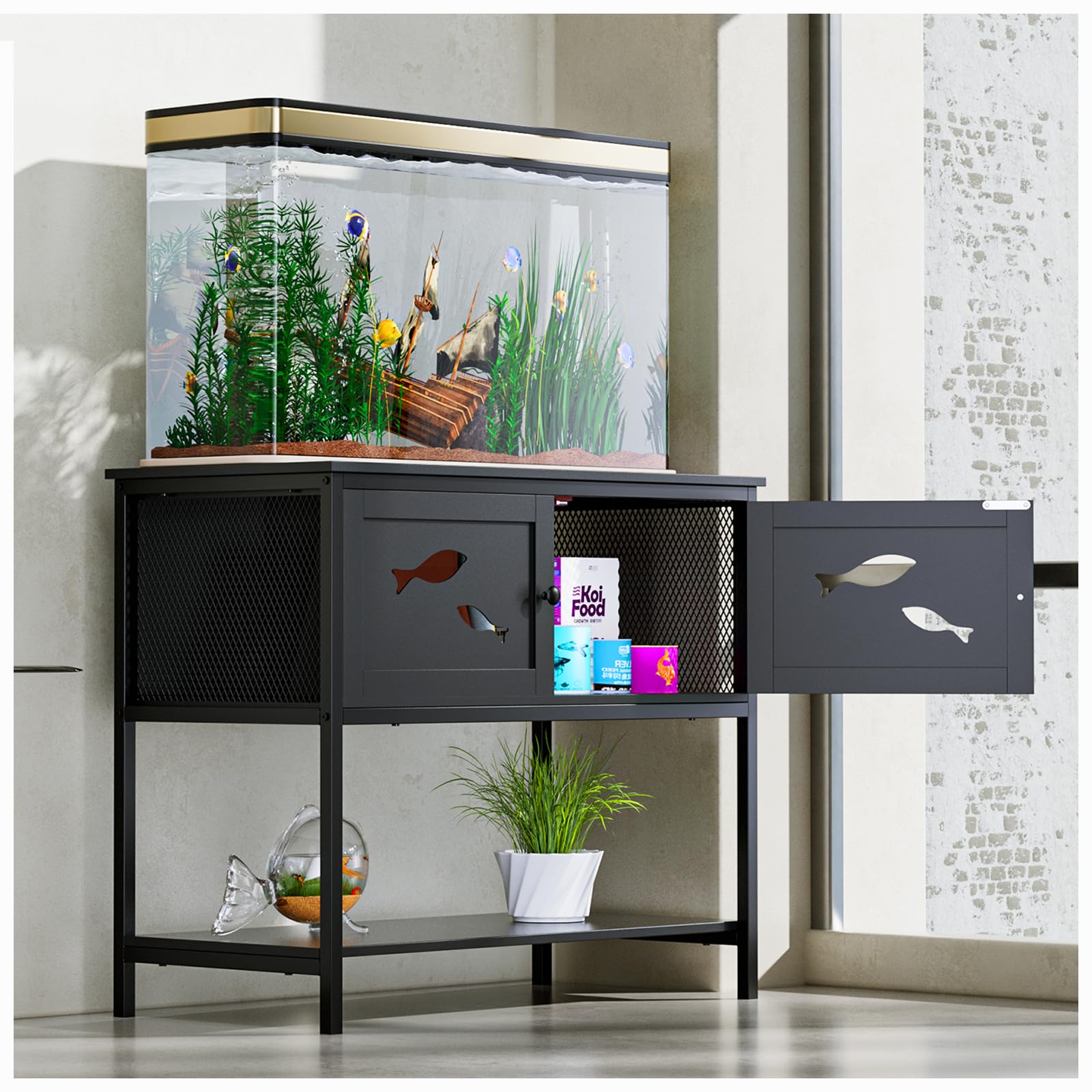 LiebeRen Aquarium Stand for 40 Gallon Tank