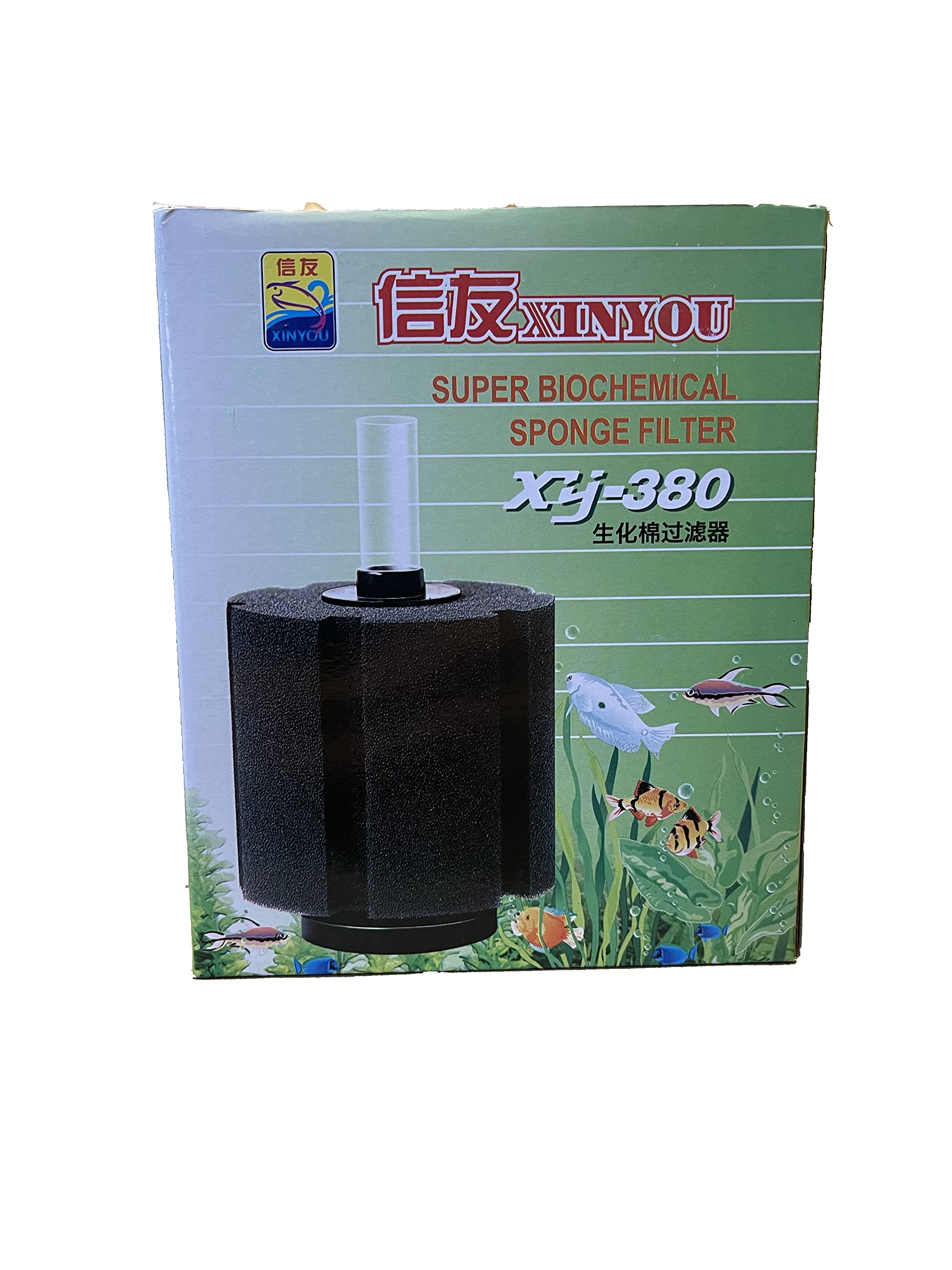 XINYOU Super Aquarium Bio Filtration Sponge Filter (XY-280 Medium) for Fish Tanks.