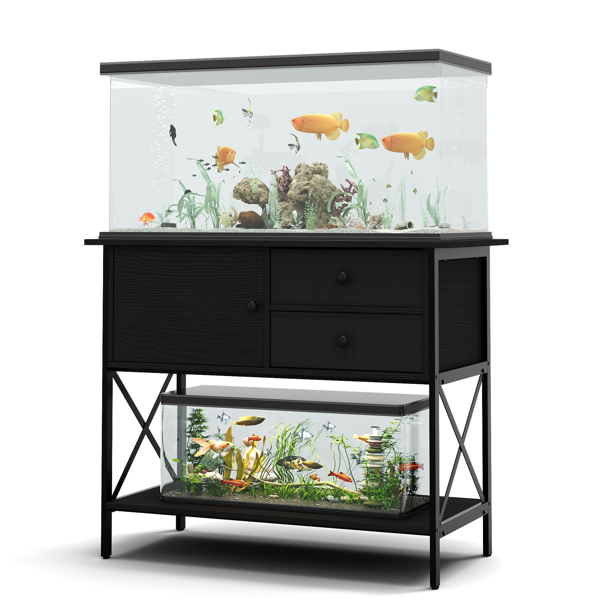 FILKO Aquarium Stand: Metal 29 Gallon Fish Tank Stand