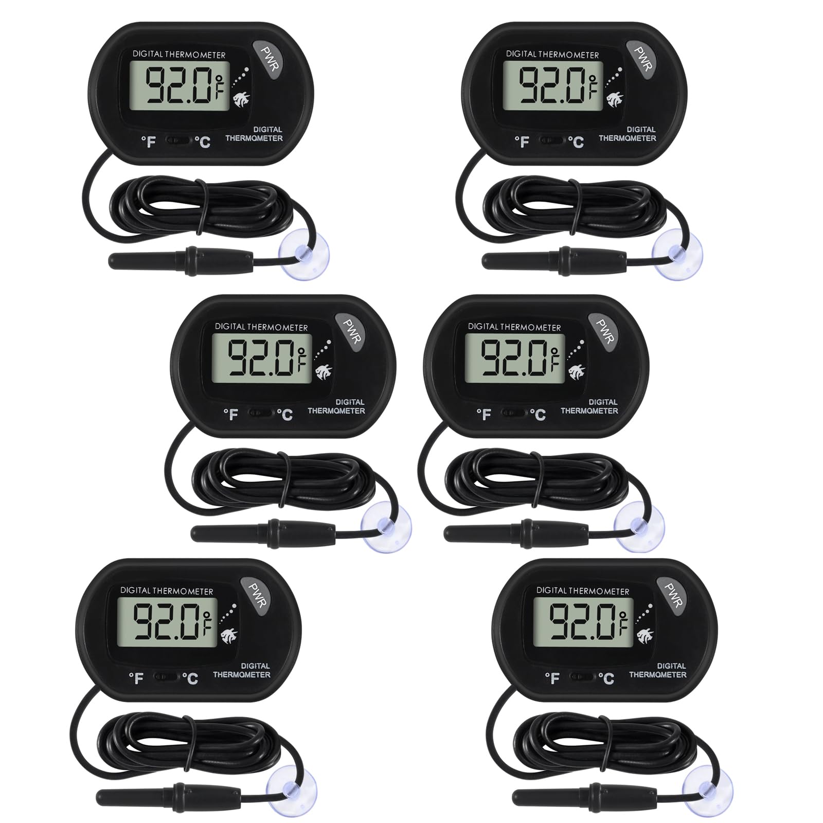 LCD Digital Thermometer for Aquarium, Fish Tank, Reptile, and Terrarium