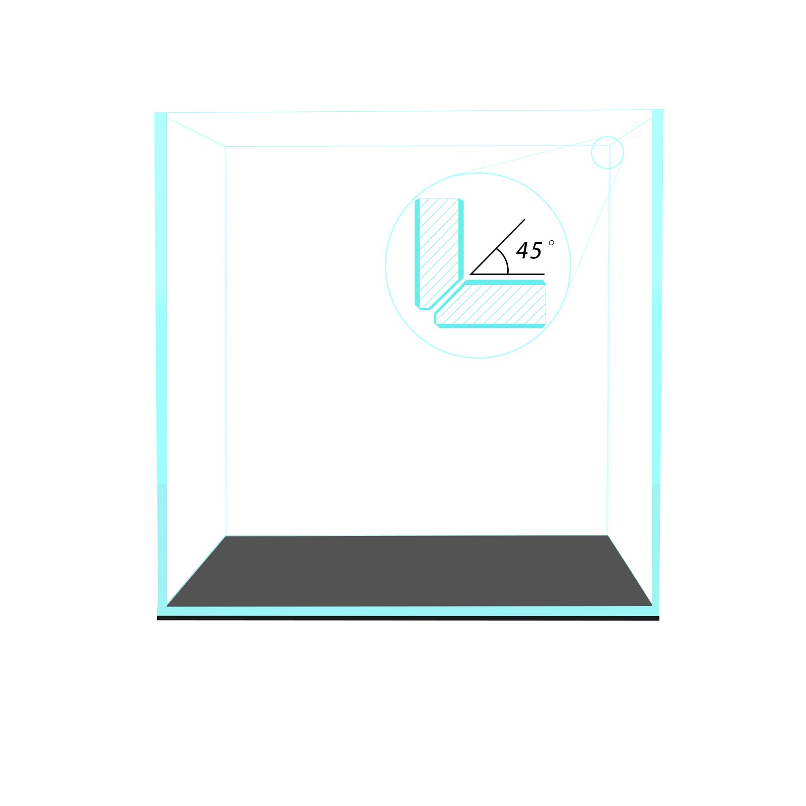 Fzone Anata Series Aquarium: 7 Gal Rimless Low Iron Fish Tank