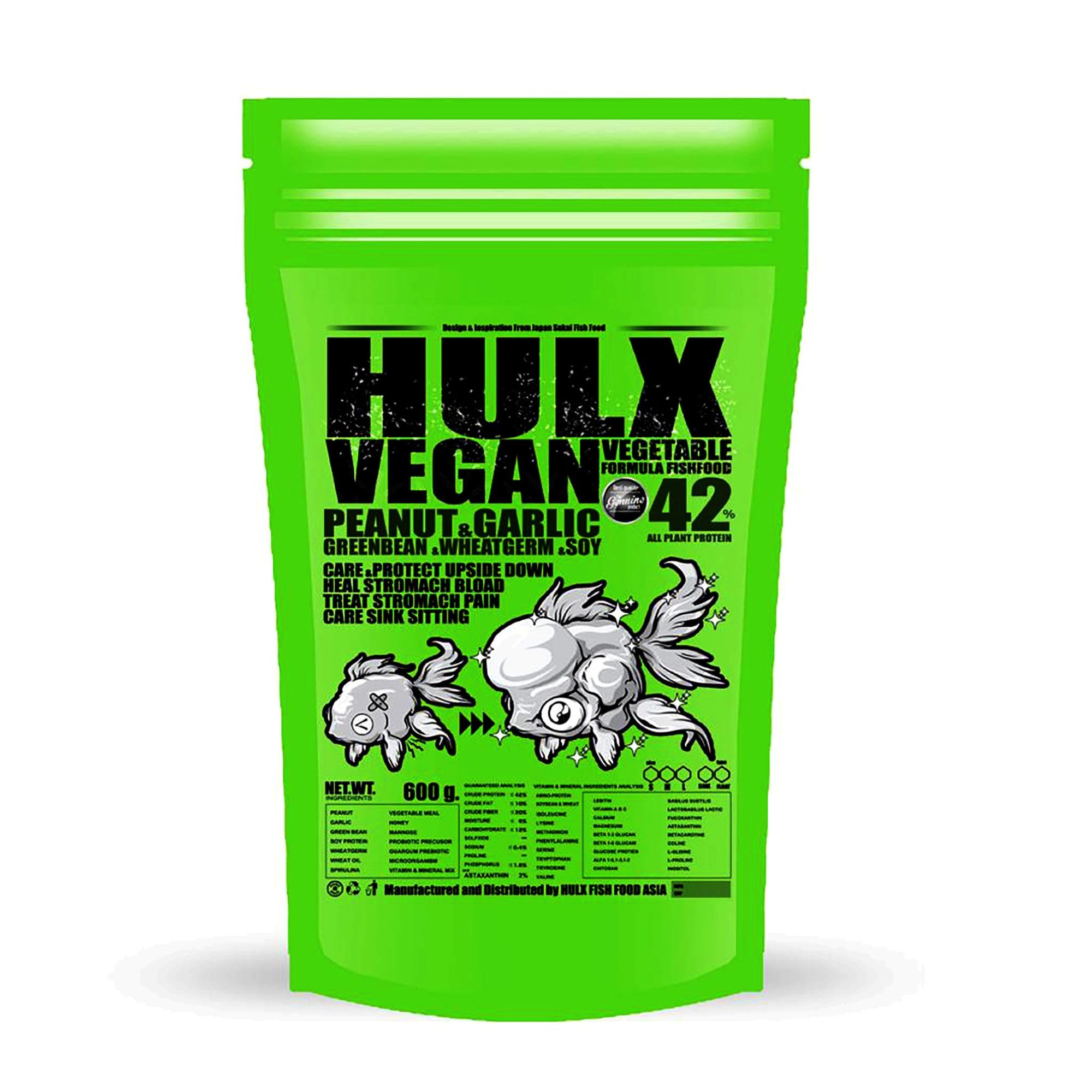 HULX Green Goldfish Food: Sinking Pellets for Muscle & Mass
