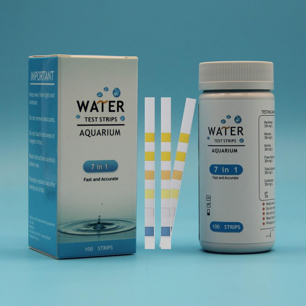 KINGYEENUO 7 in 1 Aquarium Test Kit: Fast & Accurate Water Testing Strips