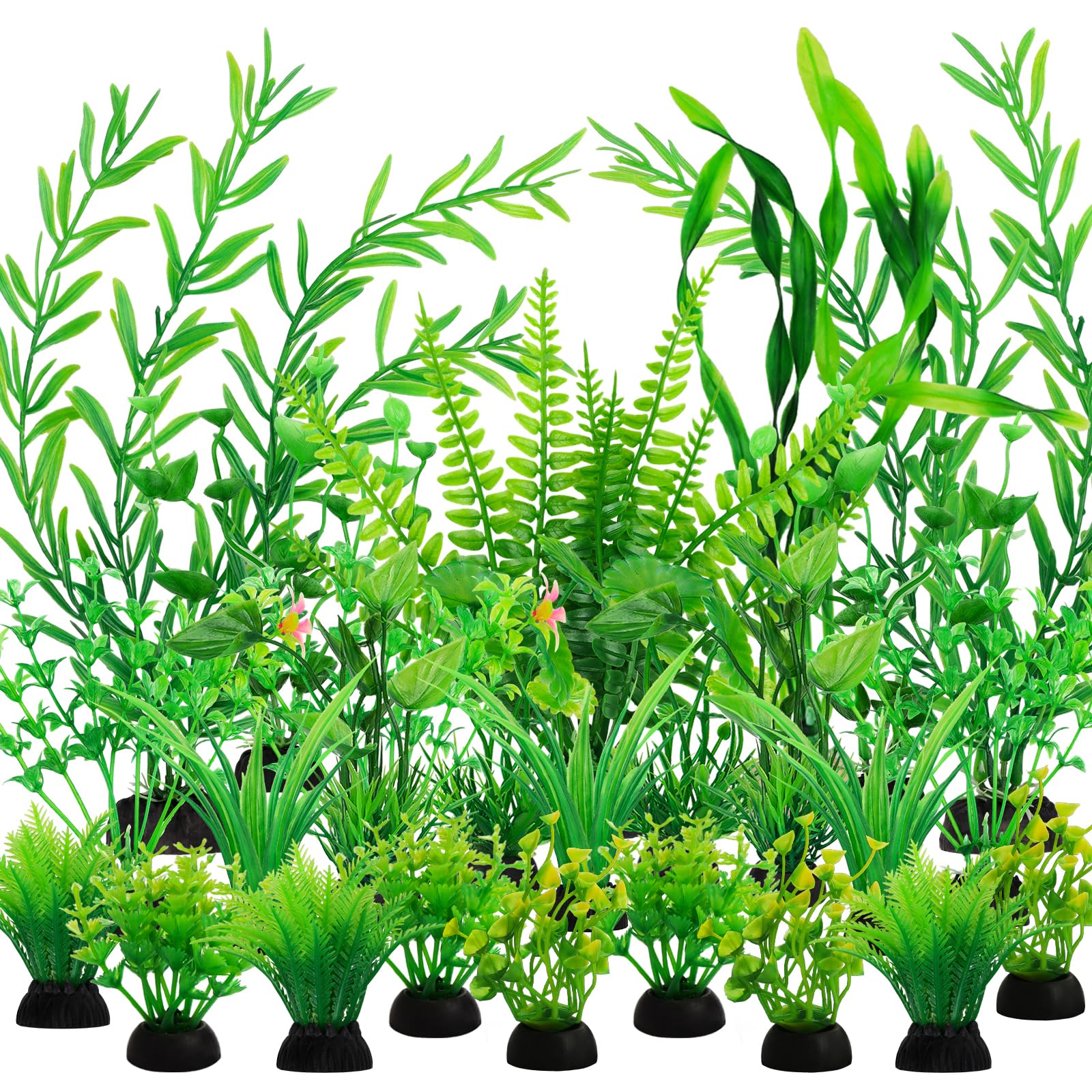 QUOZUO: 25pcs Green Fish Tank Decorations Plant