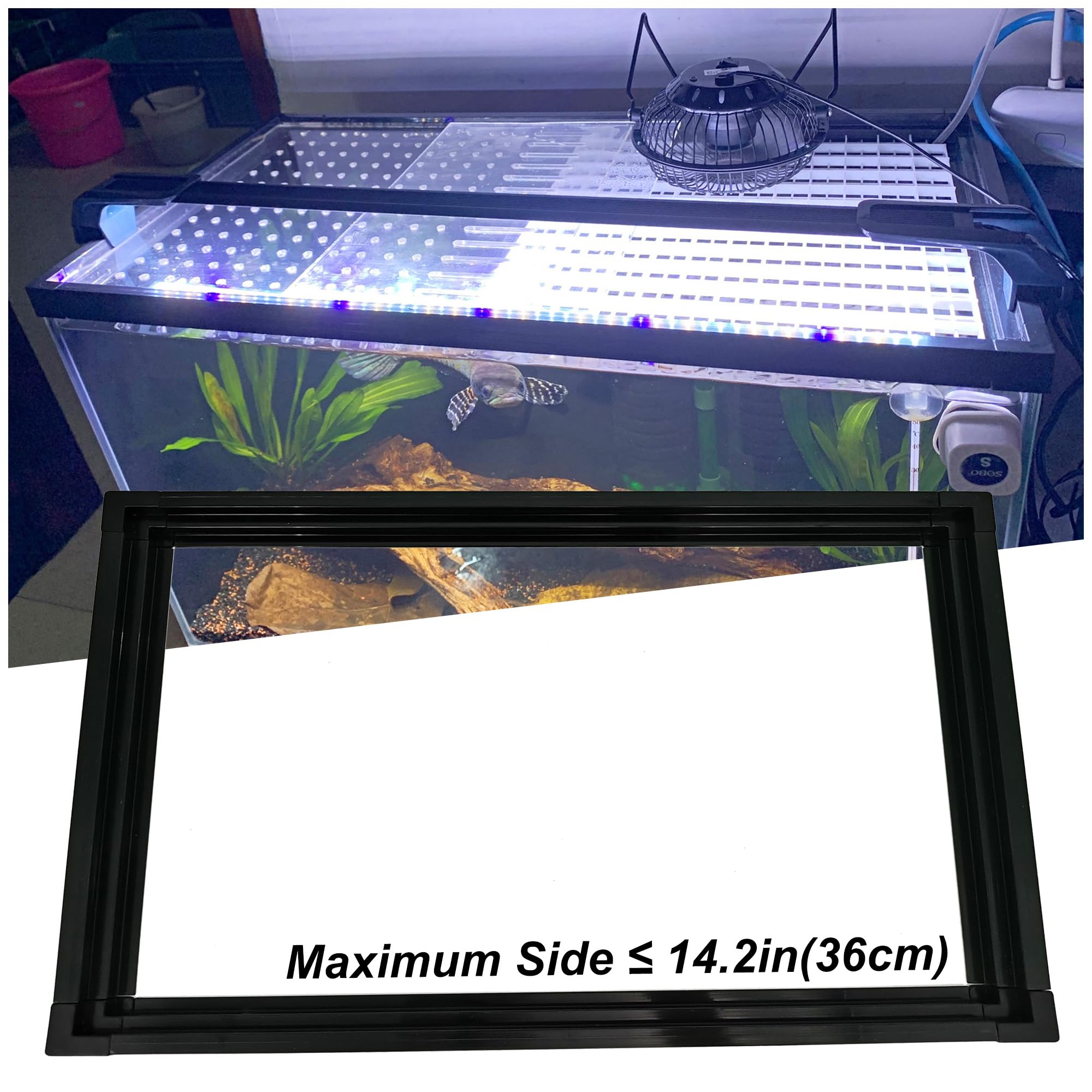 SPANSEE Aquarium Top Cover Holder: Upgraded Rim Frame for Fish Tanks