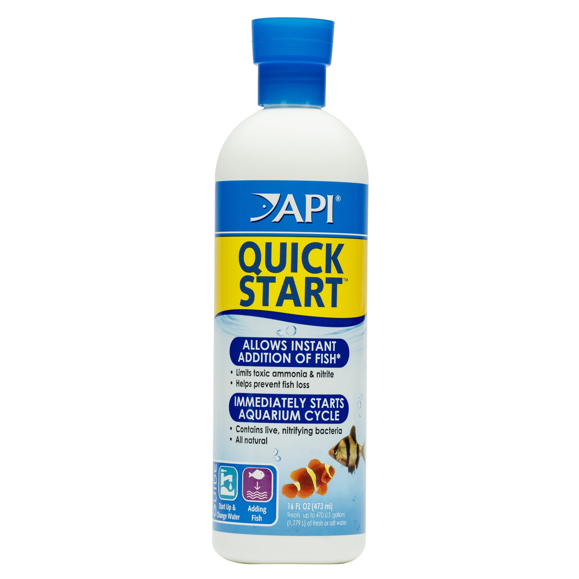 API Quick Start 16-Ounce Bottle: Freshwater and Saltwater Aquarium Nitrifying Bacteria