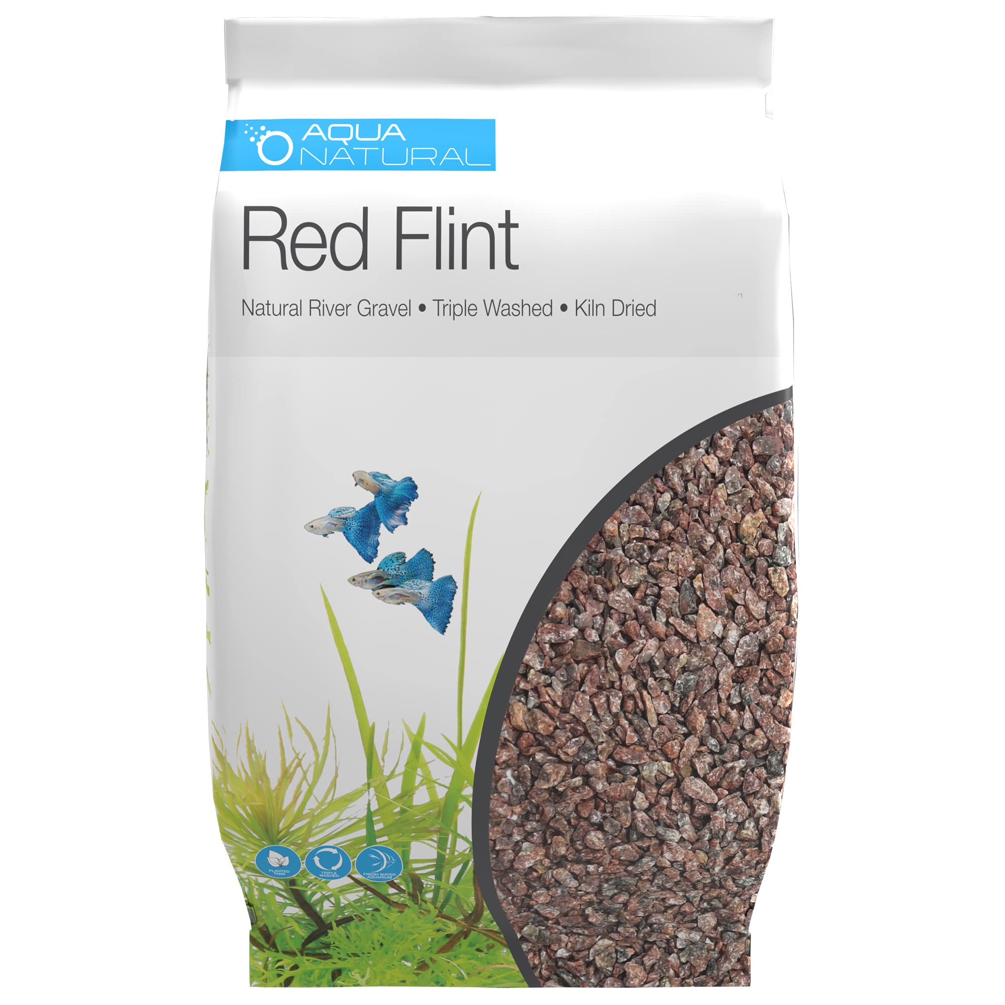 AquaNatural Red Flint: 20lb Gravel Substrate for Aquascaping and More