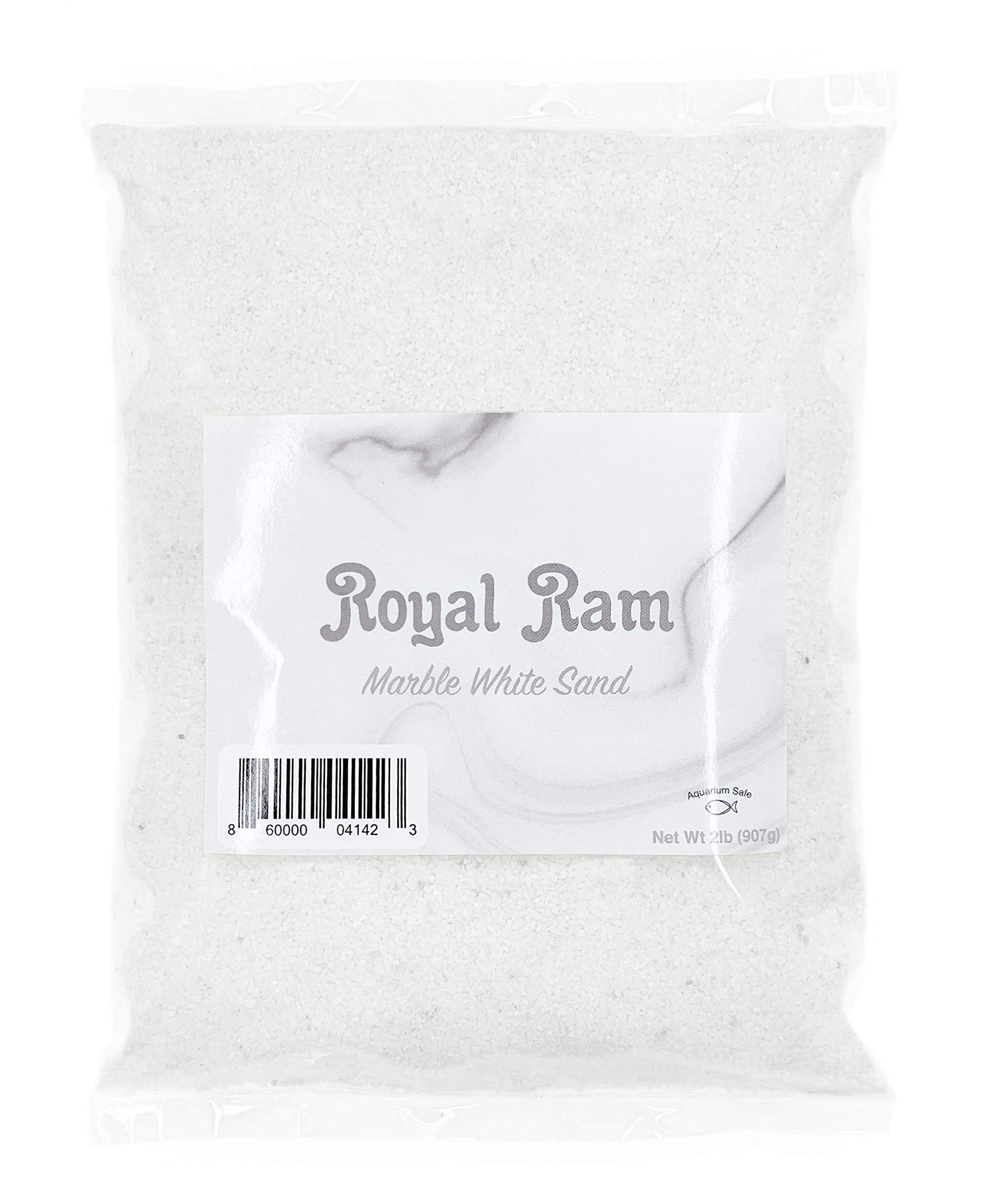 Royal Ram: 2lb Natural White Marble Sand – Perfect for Interior Decor, Crafts, Aquariums