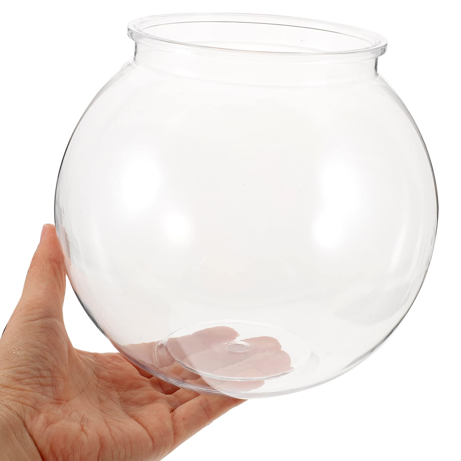 ULTECHNOVO Clear Plastic Fish Bowl: Small, Shatterproof Aquarium for Betta