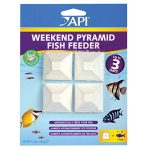 Vacation Pyramid Fish Feeder – API 14-Day 1.2-Ounce Automatic, Whites & Tans.