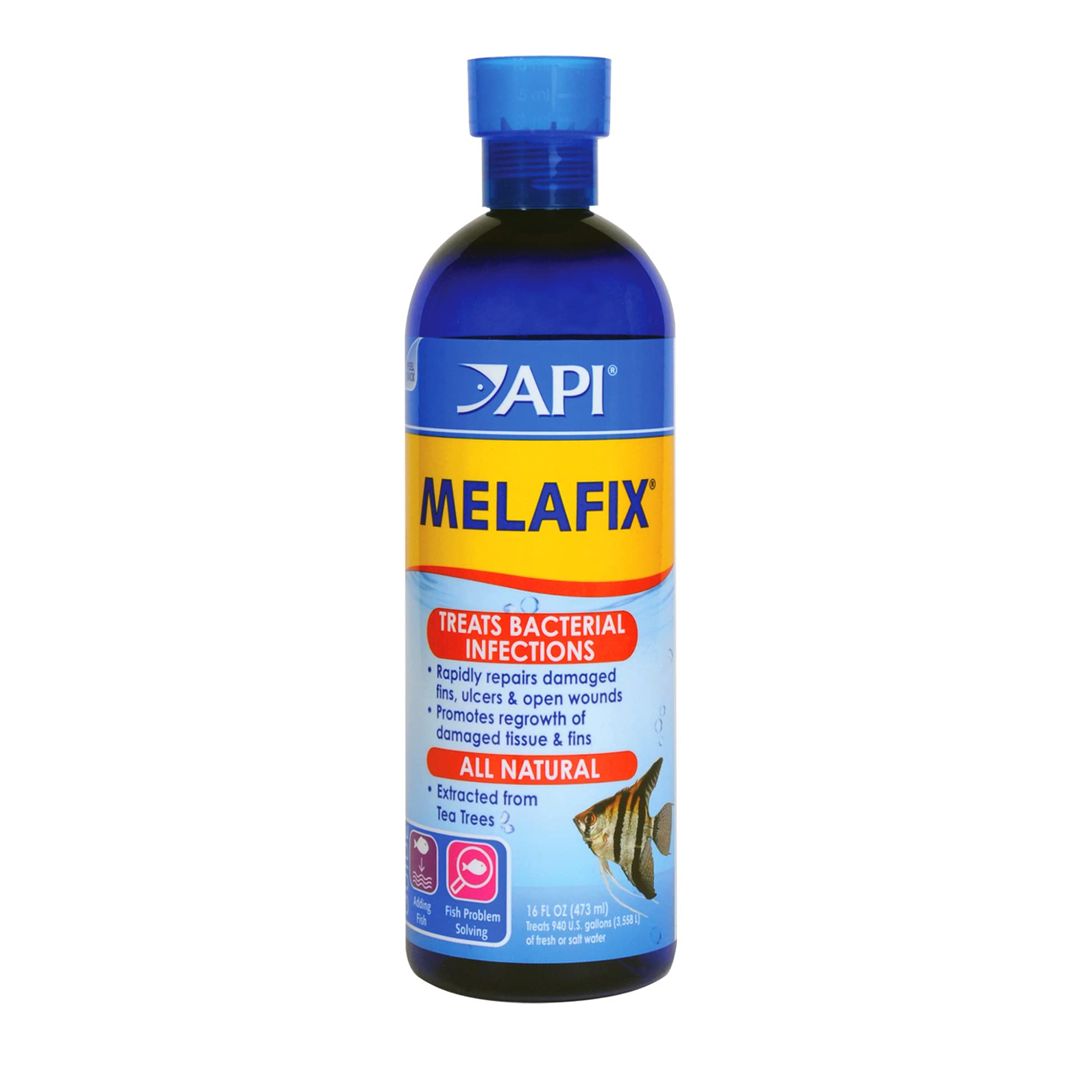 API MELAFIX: 16-Ounce Bottle for Freshwater Fish Bacterial Infection Remedy.