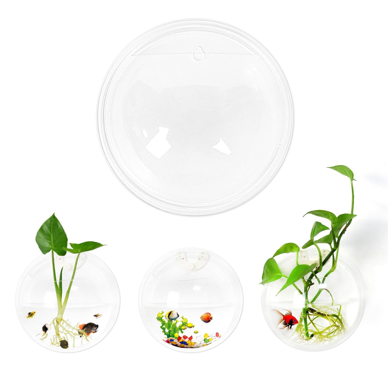 2PCS Wall Hanging Plant Terrarium – Clear Acrylic Globe