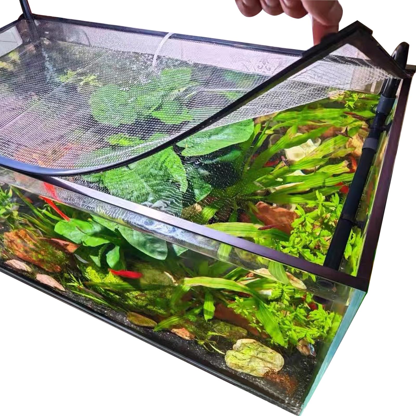 MaxCover – Big Size Magnetic Aquarium Lid with Anti-Jumping Net