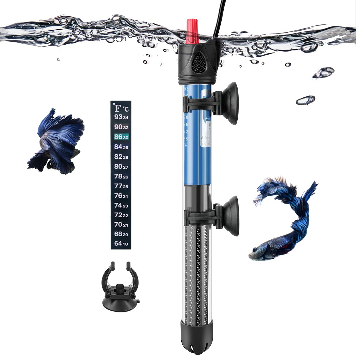 Hitop 300W Adjustable Aquarium Heater for 5 – 70 Gallon Fish Tank