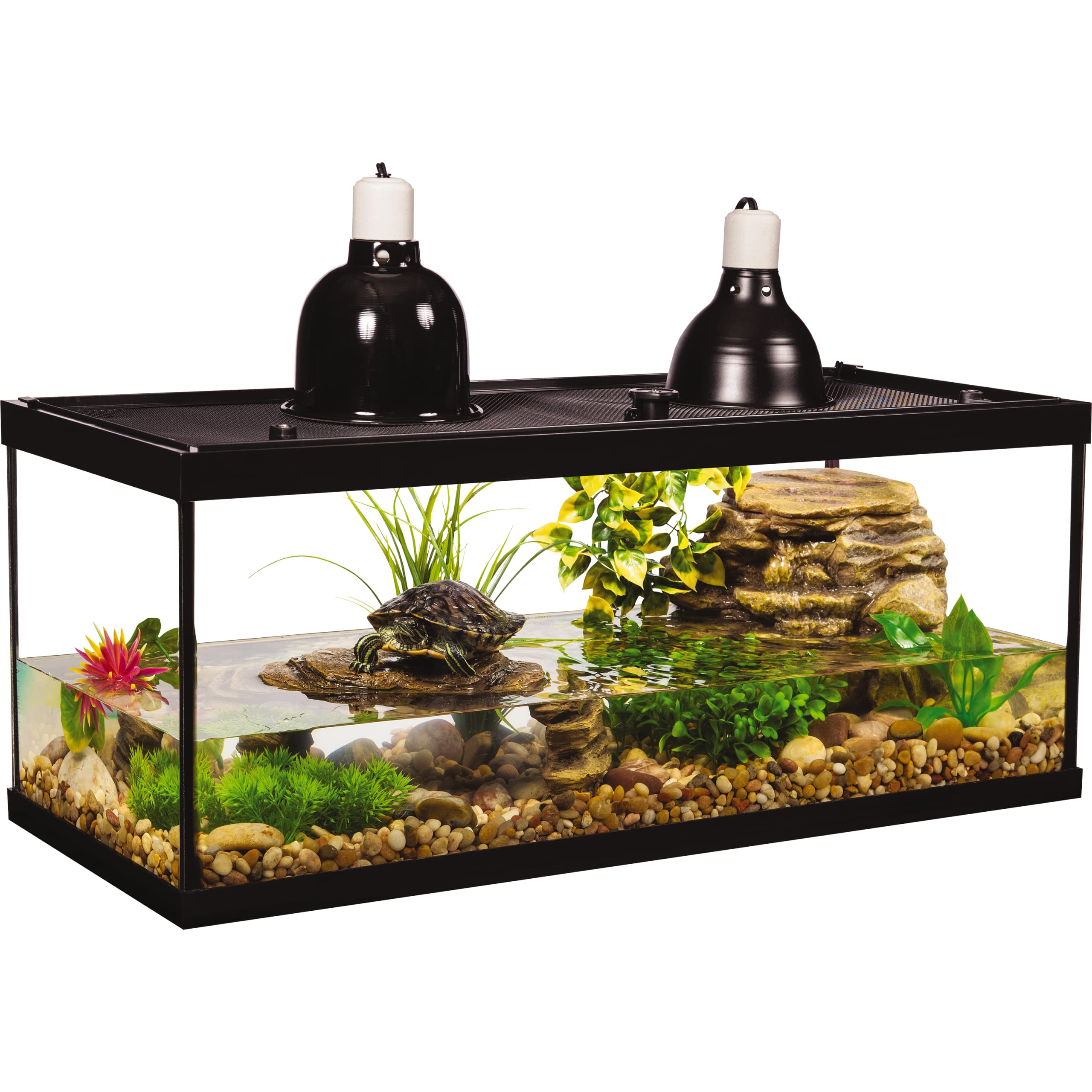 Tetra Deluxe Aquatic Turtle Kit – 20 Gallons, Filter, Heating Lamps (NV33230)