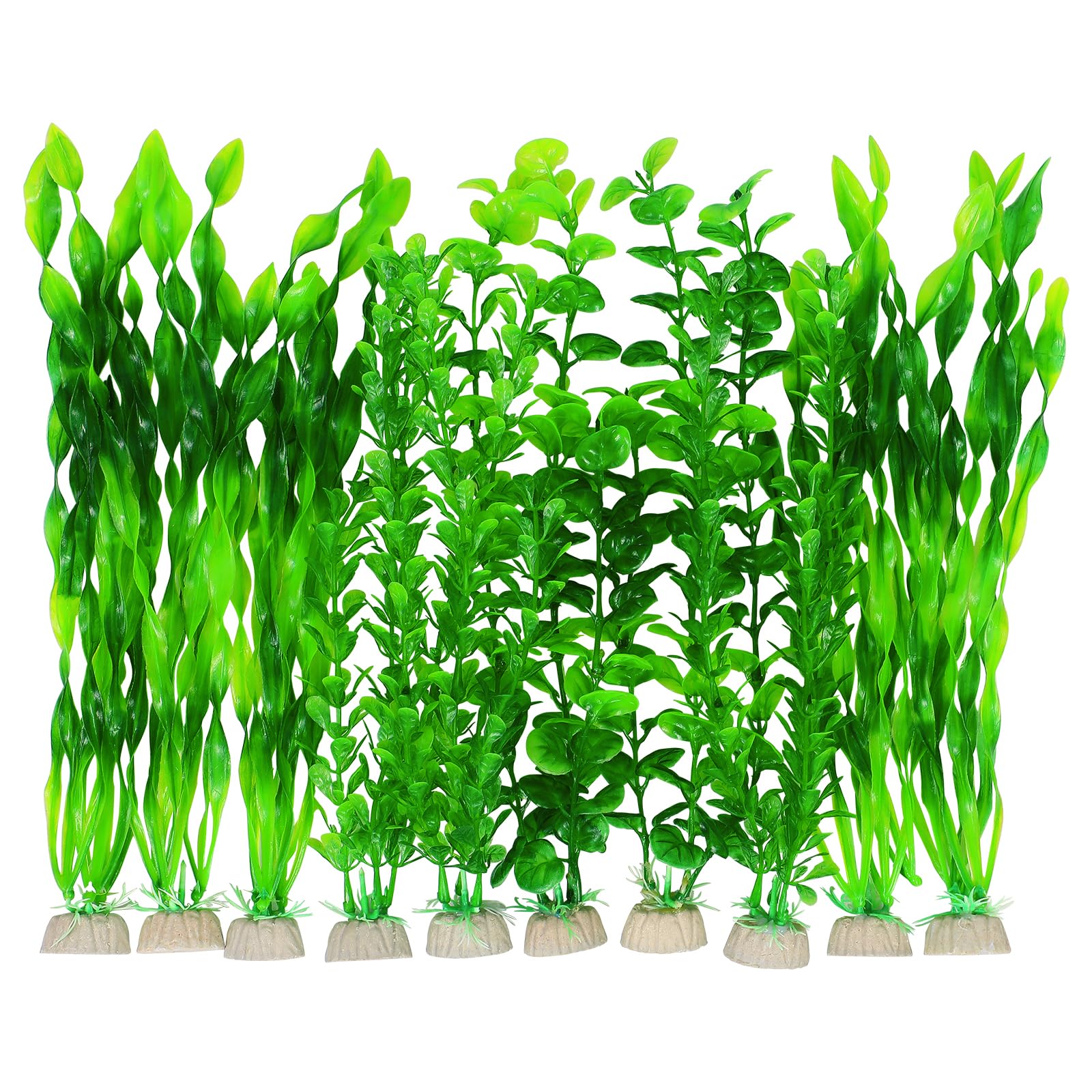 AQUANEAT 10packs: Plastic Aquarium Plants, Fish Tank Decorations